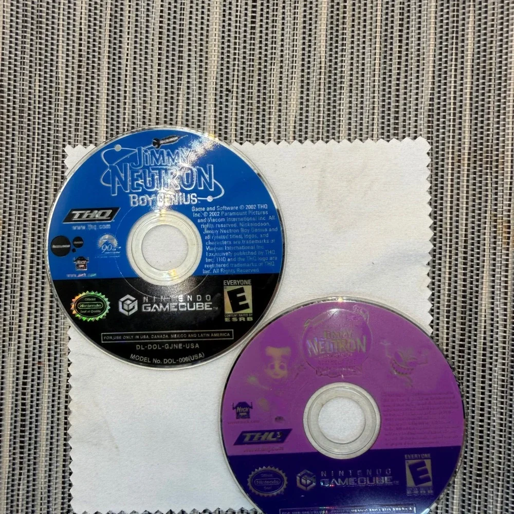 Jimmy Neutron Boy Genius & Attack of the Twonkies Nintendo GameCube Lot 2 Games